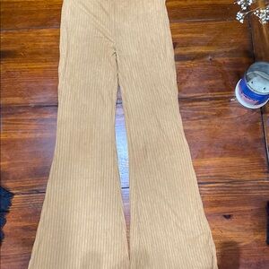 COPY - Forever 21 Tan Ribbed Flare Pants